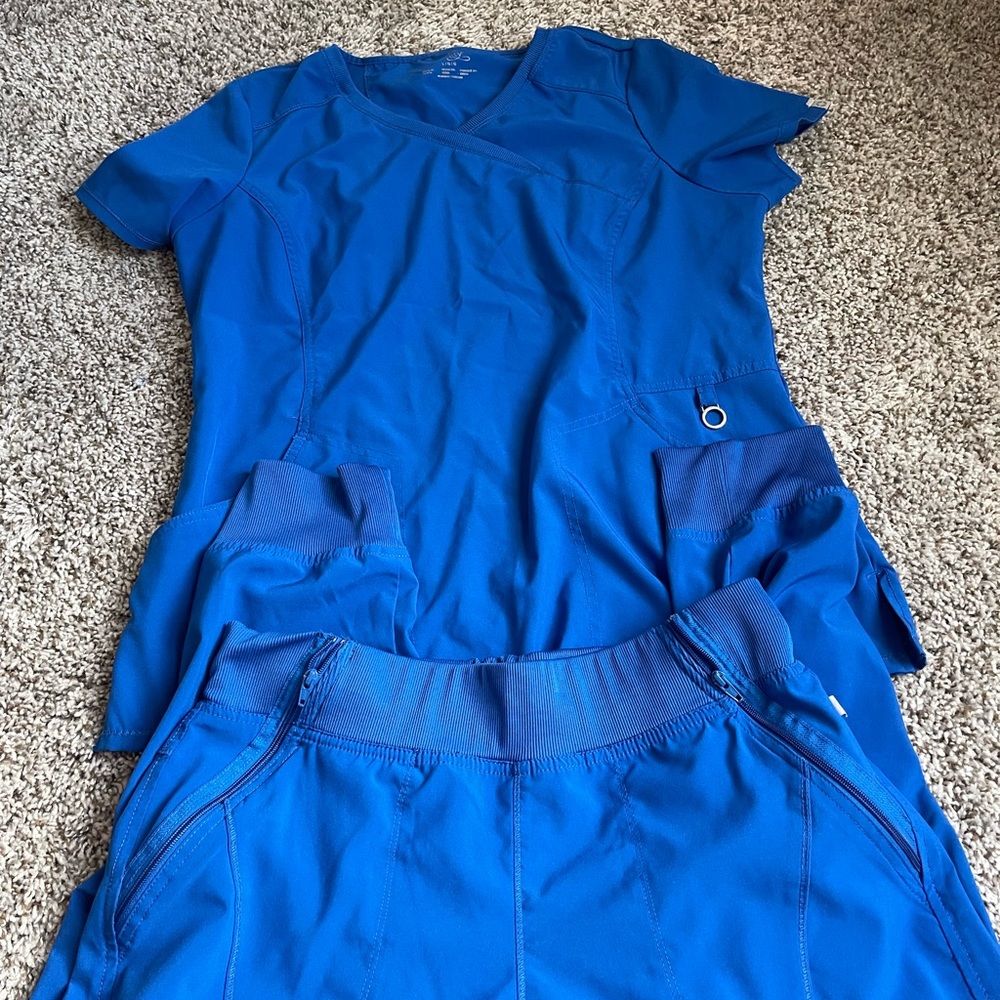 Royal blue scrub set